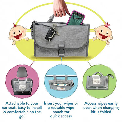 Portable Waterproof Diaper Changing Mat for Babies
