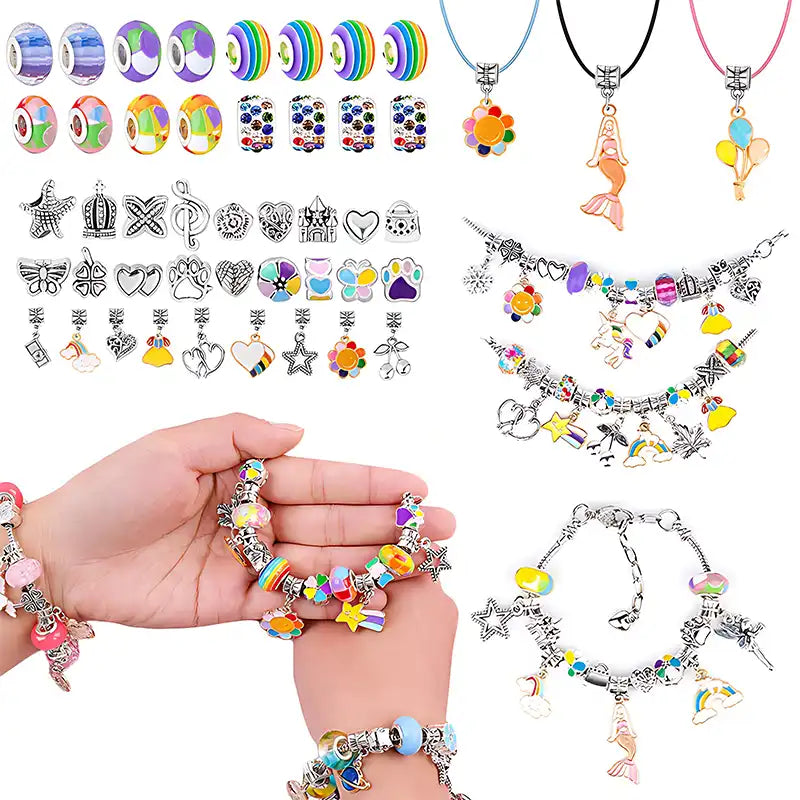 Rainbow Sparkle DIY Bracelet Kit for Kids - CutePopToy