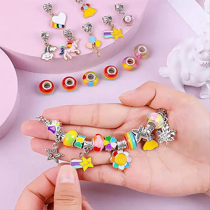 Rainbow Sparkle DIY Bracelet Kit for Kids - CutePopToy