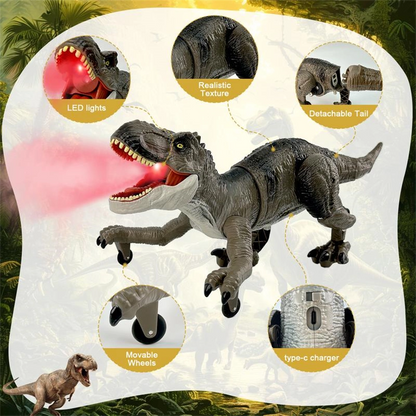 Remote Control Spinosaurus & T-Rex Dinosaur Toy – Fast Movement, Water Spray Action, Perfect Gift for Adventurous Boys - CutePopToy