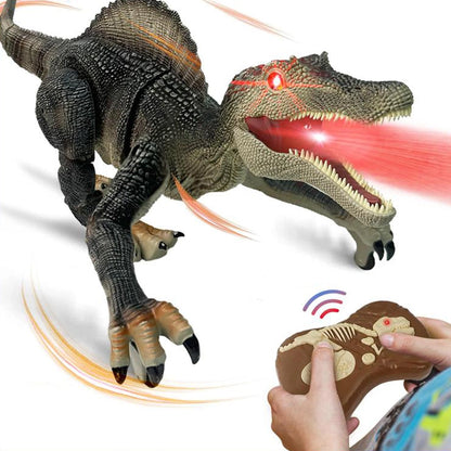 Remote Control Spinosaurus & T-Rex Dinosaur Toy – Fast Movement, Water Spray Action, Perfect Gift for Adventurous Boys - CutePopToy