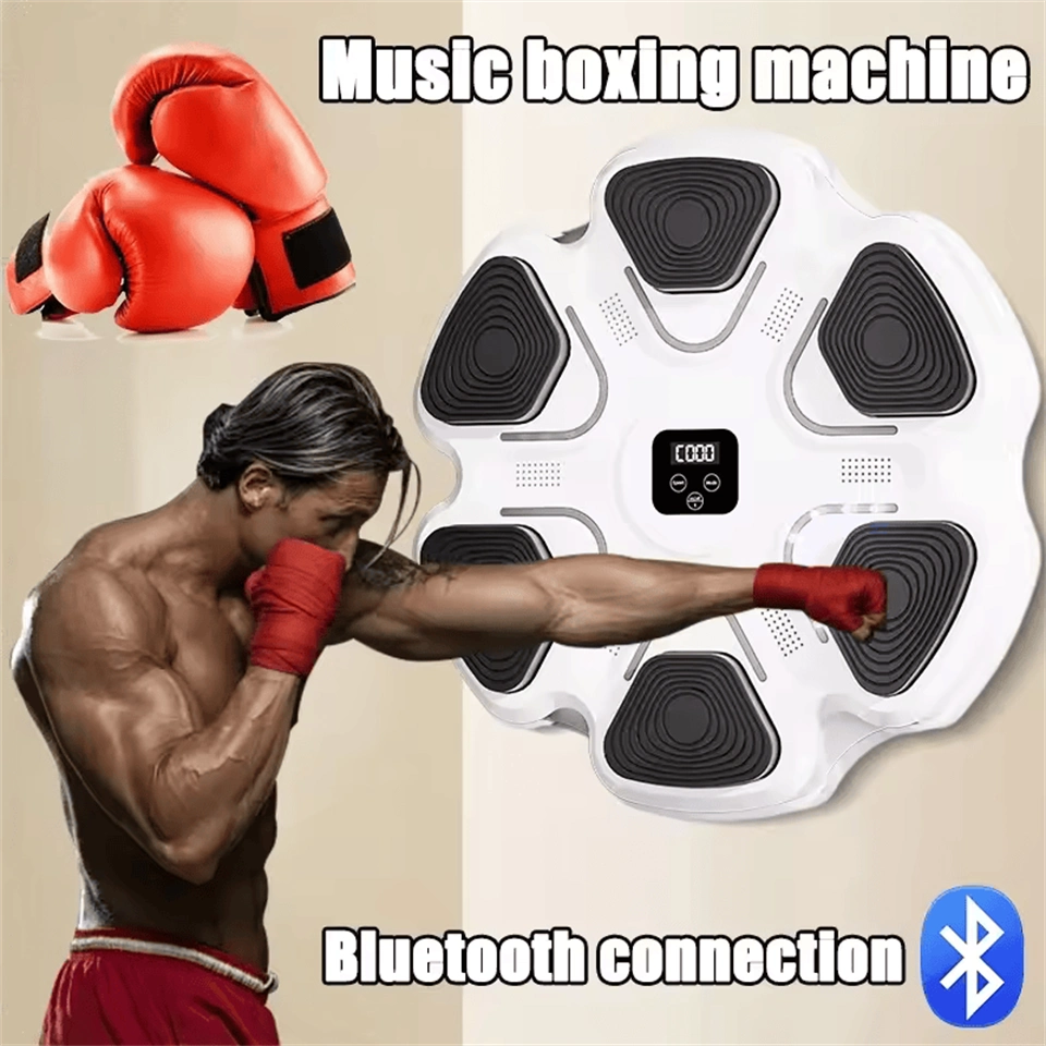 Smart Bluetooth Music Boxing Machine for Adults & Kids – Wall-Mounted Fitness Trainer with Reaction Lights, Adjustable Speed