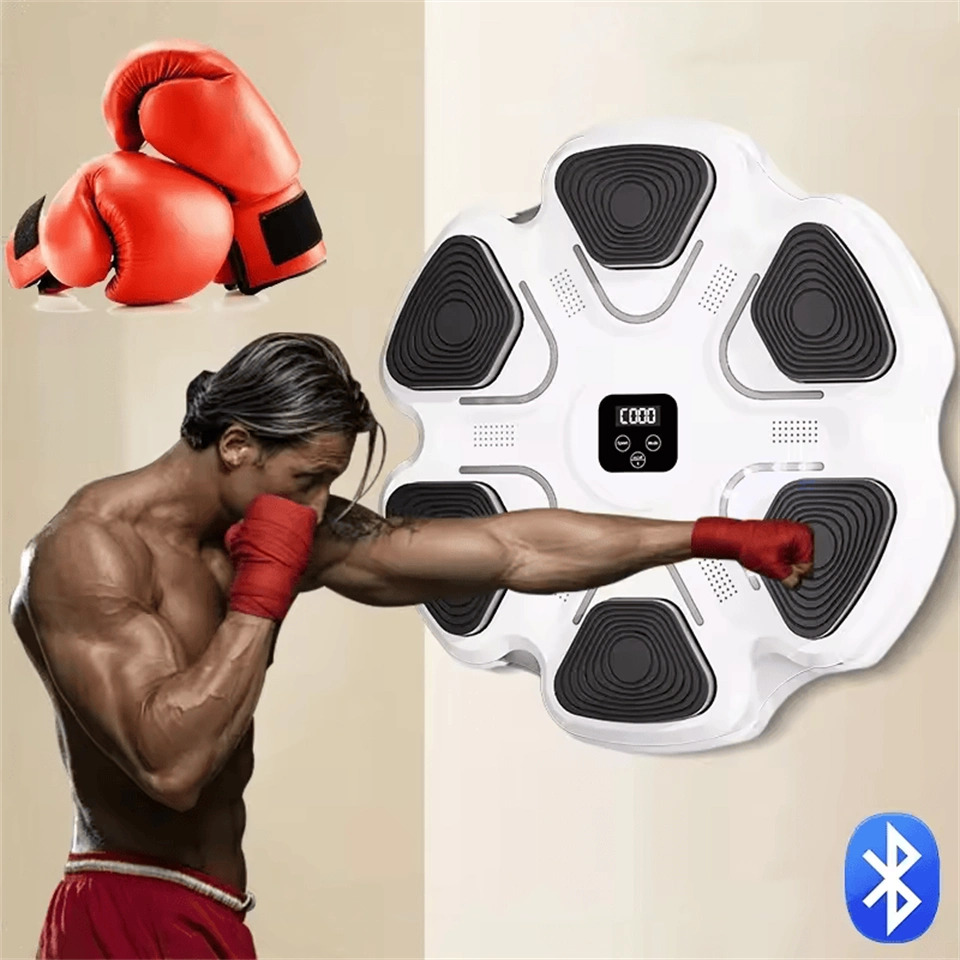 Smart Bluetooth Music Boxing Machine for Adults & Kids – Wall-Mounted Fitness Trainer with Reaction Lights, Adjustable Speed