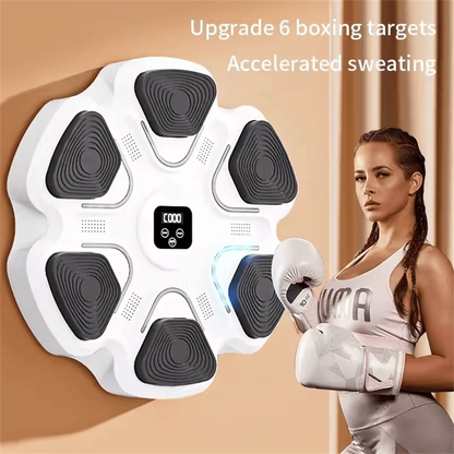 Smart Bluetooth Music Boxing Machine for Adults & Kids – Wall-Mounted Fitness Trainer with Reaction Lights, Adjustable Speed