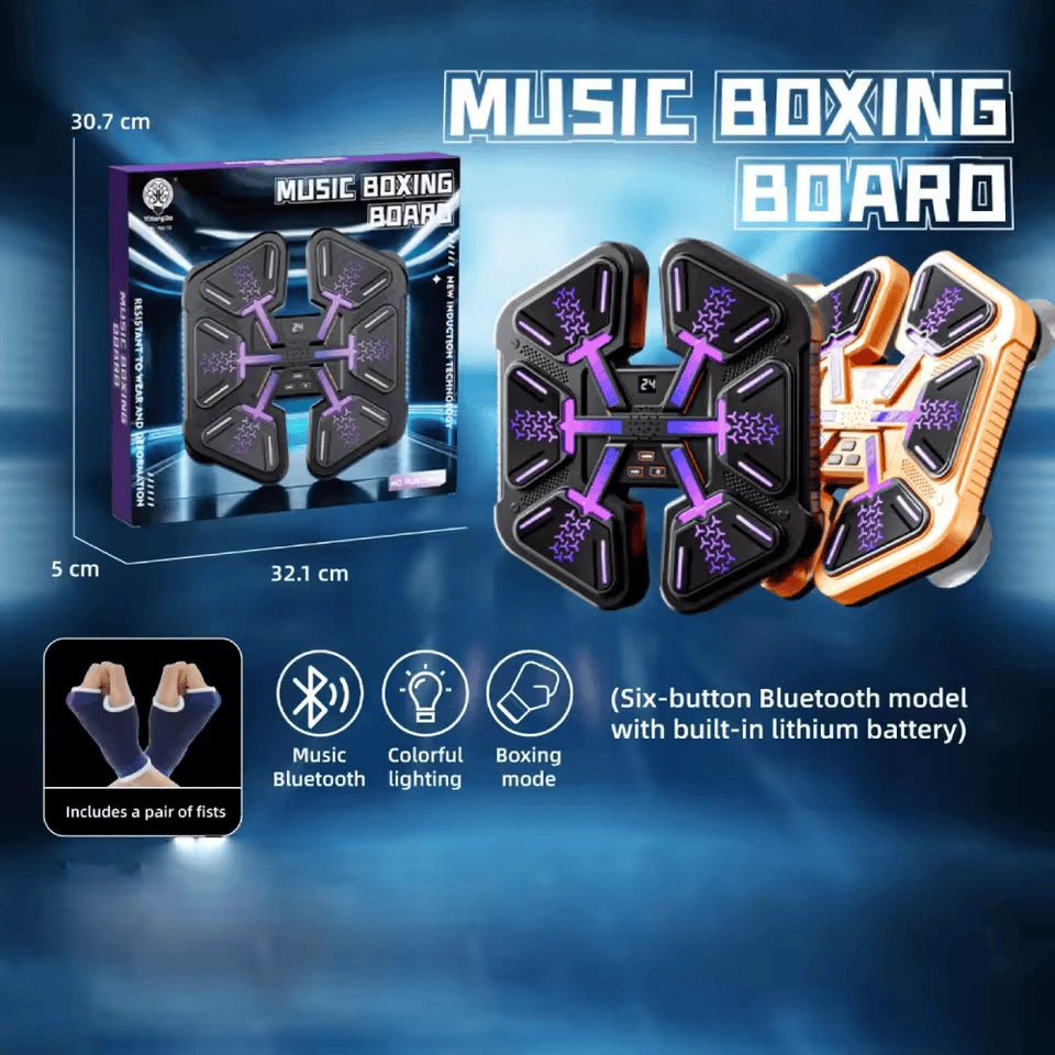 Smart Rhythm Boxing Trainer with Music Sync & LED & Boxing Gloves