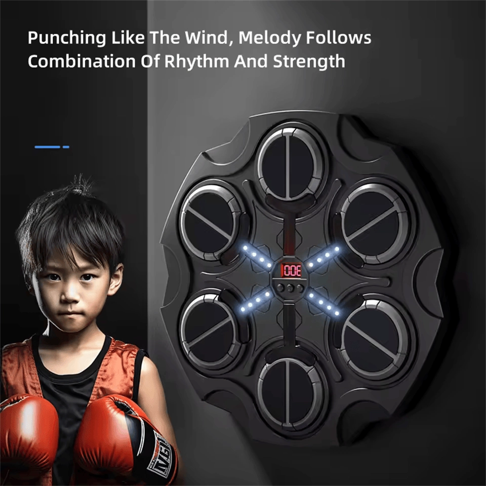 Smart Boxing Machine,Home Music Wall Target Trainer With Gloves