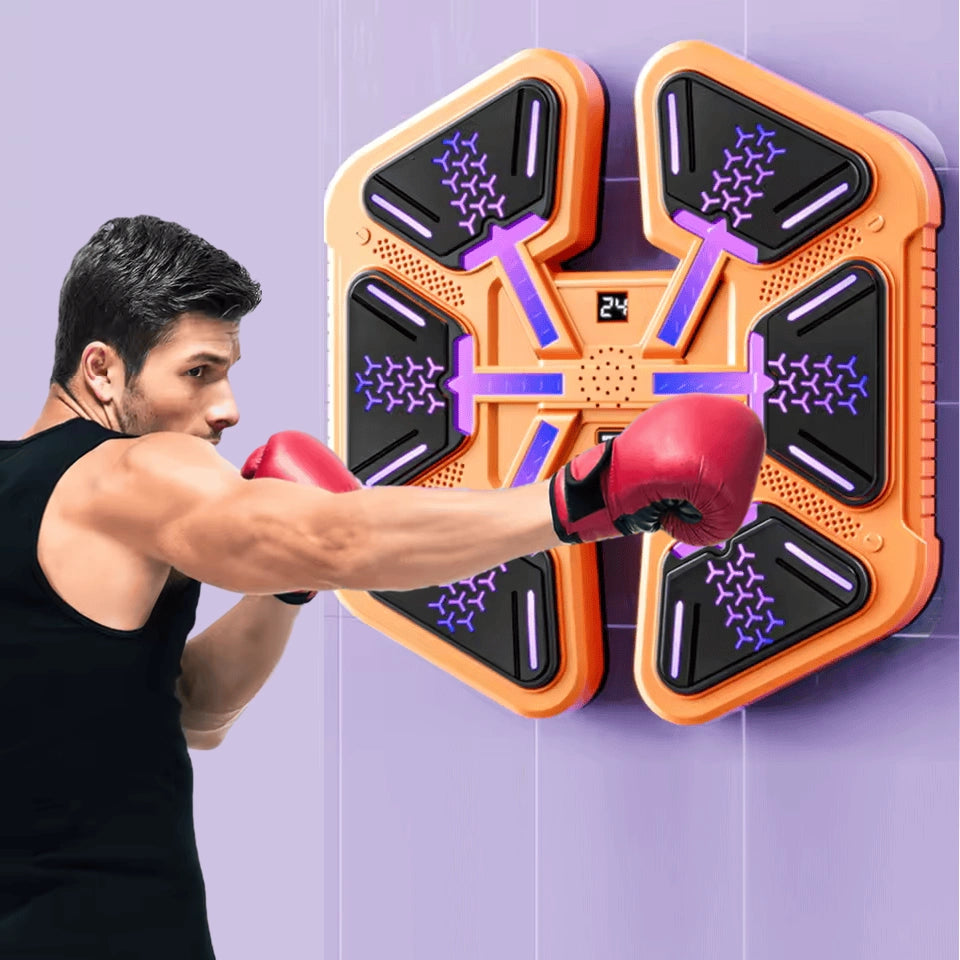 Smart Rhythm Boxing Trainer with Music Sync & LED & Boxing Gloves