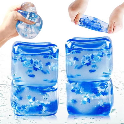 Snowflake Ice Cube Squishies Toys Stress Ball Fidget - CutePopToy