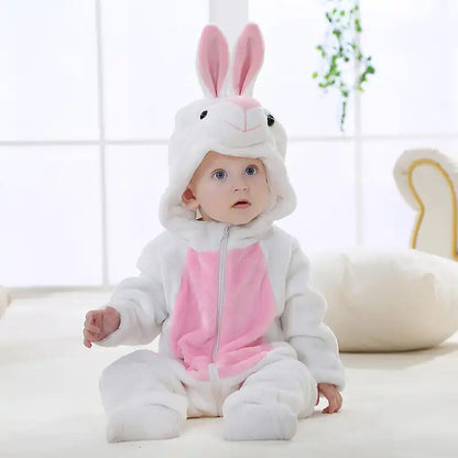 Soft Velvet Baby Animal Jumpsuit