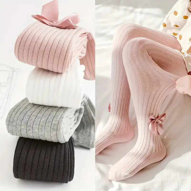 Soft & Stylish Girls Bows Knitted Pantyhose | Ideal Christmas Present! 🎀🎄 - CutePopToy