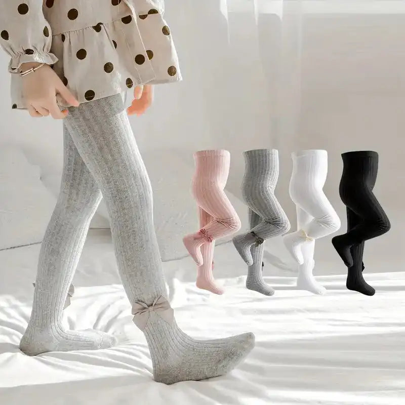 Soft & Stylish Girls Bows Knitted Pantyhose | Ideal Christmas Present! 🎀🎄 - CutePopToy