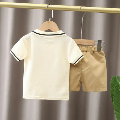 Teddy Bear Kids Embroidered Polo and Shorts