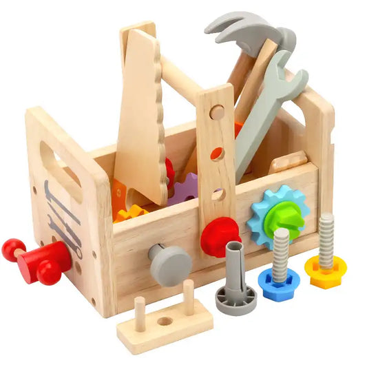 Tiny Craftsman Wooden Tool Kit for Kids - CutePopToy