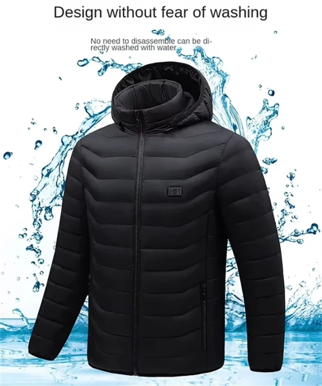 Unisex 23 Zones Heated Jacket with Hood