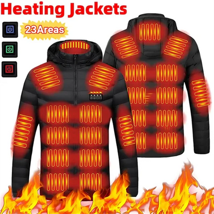 Unisex 23 Zones Heated Jacket with Hood