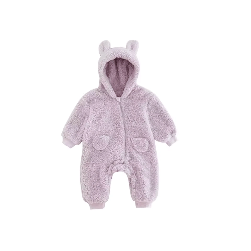 Warm Fleece Baby Romper - Animal Jumpsuit for 0-2Y