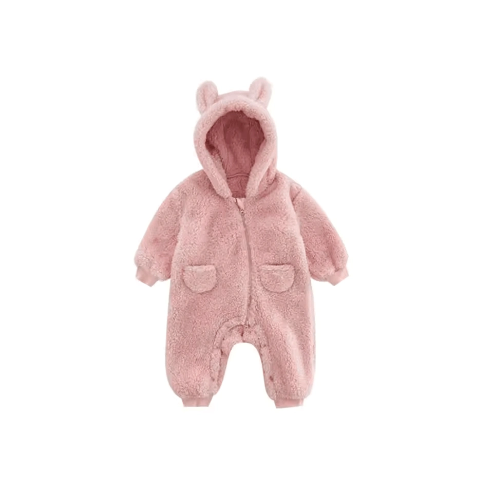 Warm Fleece Baby Romper - Animal Jumpsuit for 0-2Y