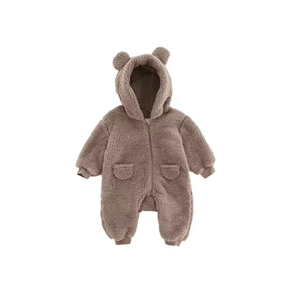 Warm Fleece Baby Romper - Animal Jumpsuit for 0-2Y