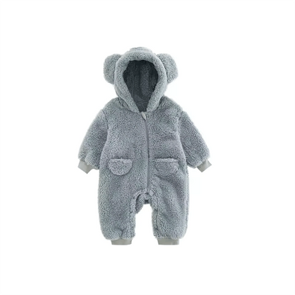 Warm Fleece Baby Romper - Animal Jumpsuit for 0-2Y