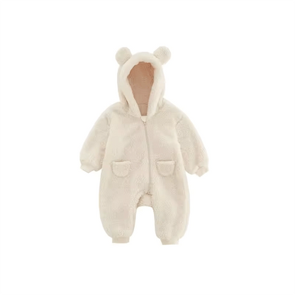 Warm Fleece Baby Romper - Animal Jumpsuit for 0-2Y