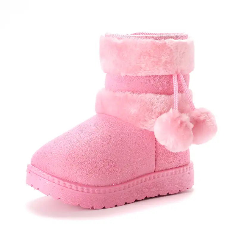 Warm Girls' Snow Hiking Boots - Soft Fleece Lining and Non-Slip Sole - CutePopToy