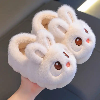 Winter Cute Big Eyes Bunny Plush Slippers and Shoes (Boys and Girls) - CutePopToy