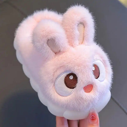 Winter Cute Big Eyes Bunny Plush Slippers and Shoes (Boys and Girls) - CutePopToy