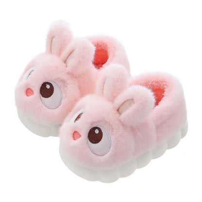 Winter Cute Big Eyes Bunny Plush Slippers and Shoes (Boys and Girls) - CutePopToy