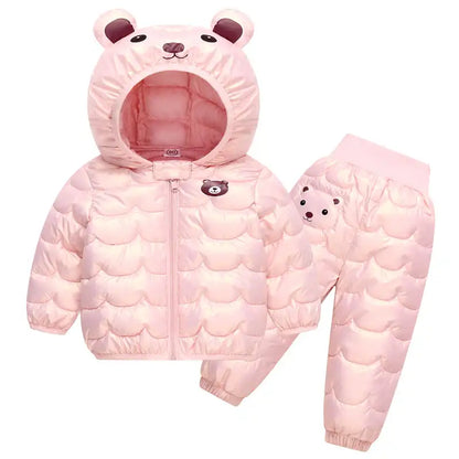 ❄️🐻❄️Winter Teddy Bear Kids Hooded Jacket Set❄️🐻❄️