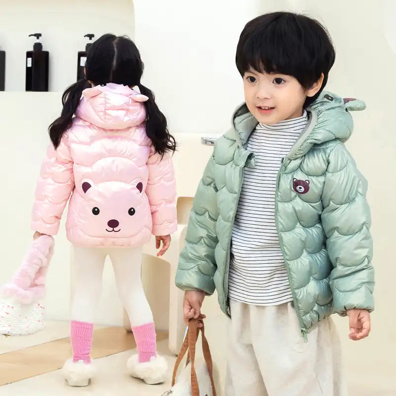 ❄️🐻❄️Winter Teddy Bear Kids Hooded Jacket Set❄️🐻❄️