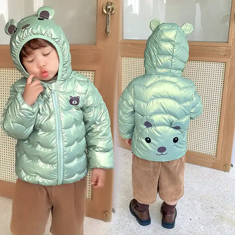 ❄️🐻❄️Winter Teddy Bear Kids Hooded Jacket Set❄️🐻❄️