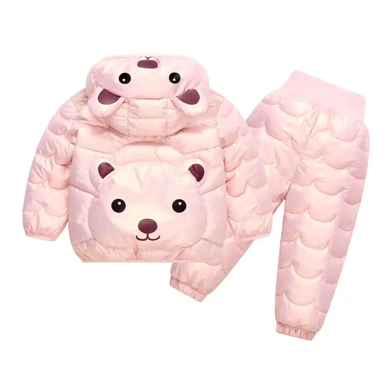 ❄️🐻❄️Winter Teddy Bear Kids Hooded Jacket Set❄️🐻❄️