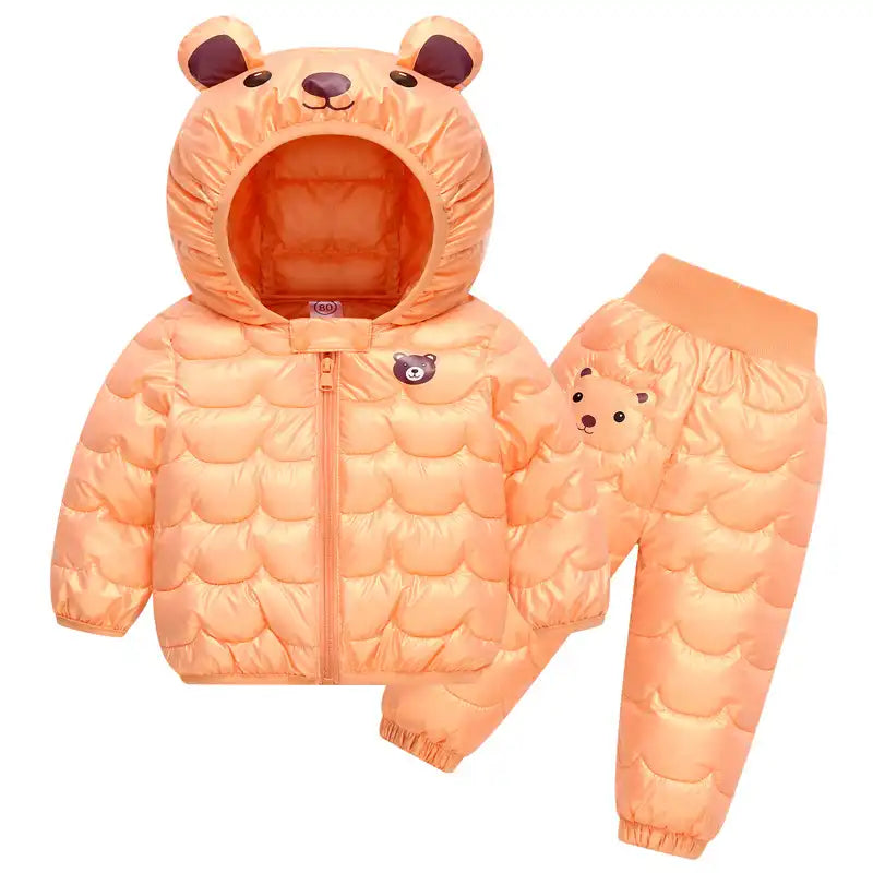 ❄️🐻❄️Winter Teddy Bear Kids Hooded Jacket Set❄️🐻❄️