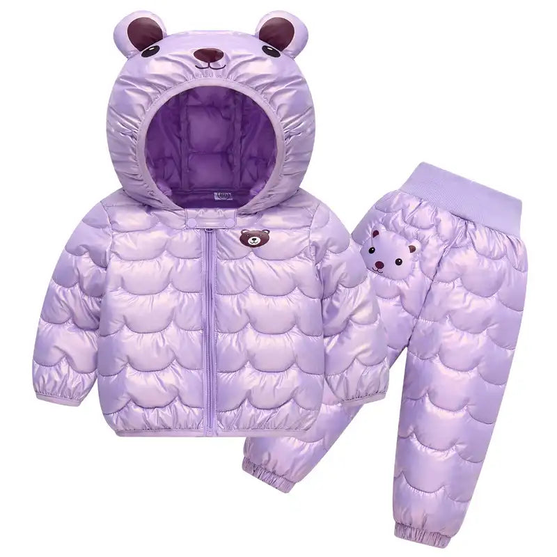 ❄️🐻❄️Winter Teddy Bear Kids Hooded Jacket Set❄️🐻❄️