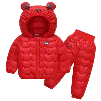 ❄️🐻❄️Winter Teddy Bear Kids Hooded Jacket Set❄️🐻❄️