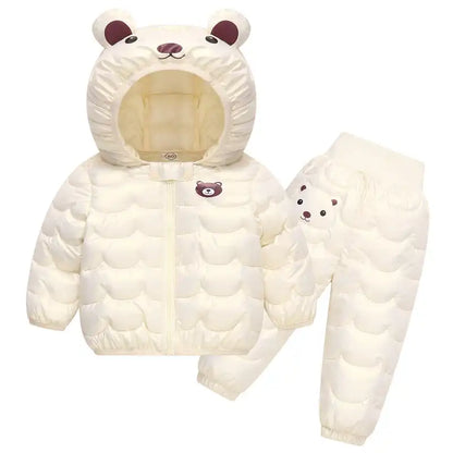 ❄️🐻❄️Winter Teddy Bear Kids Hooded Jacket Set❄️🐻❄️