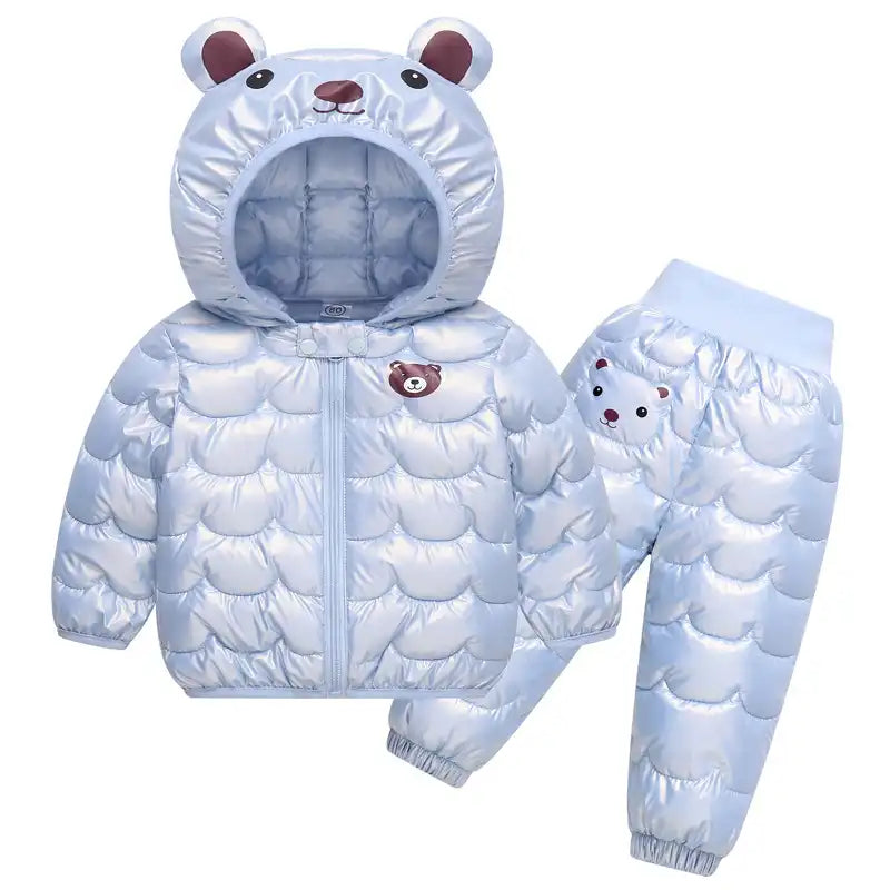 ❄️🐻❄️Winter Teddy Bear Kids Hooded Jacket Set❄️🐻❄️