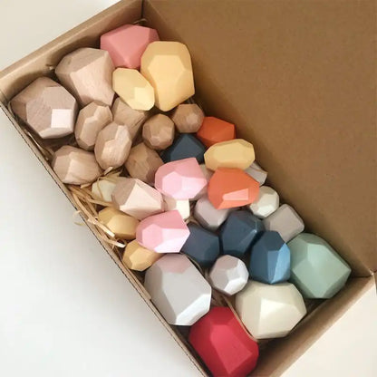 Wooden Stacked Balance Stones - CutePopToy